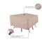 Modern Leisure Chalet Rect/Oval Patio Table & Chair Set Cover, 72 in. L x 44 in. W x 23 in. H, Beige 2923 - alternate 8